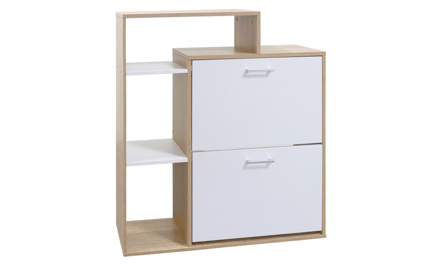 Image 19: Scarpiera in legno con mensola