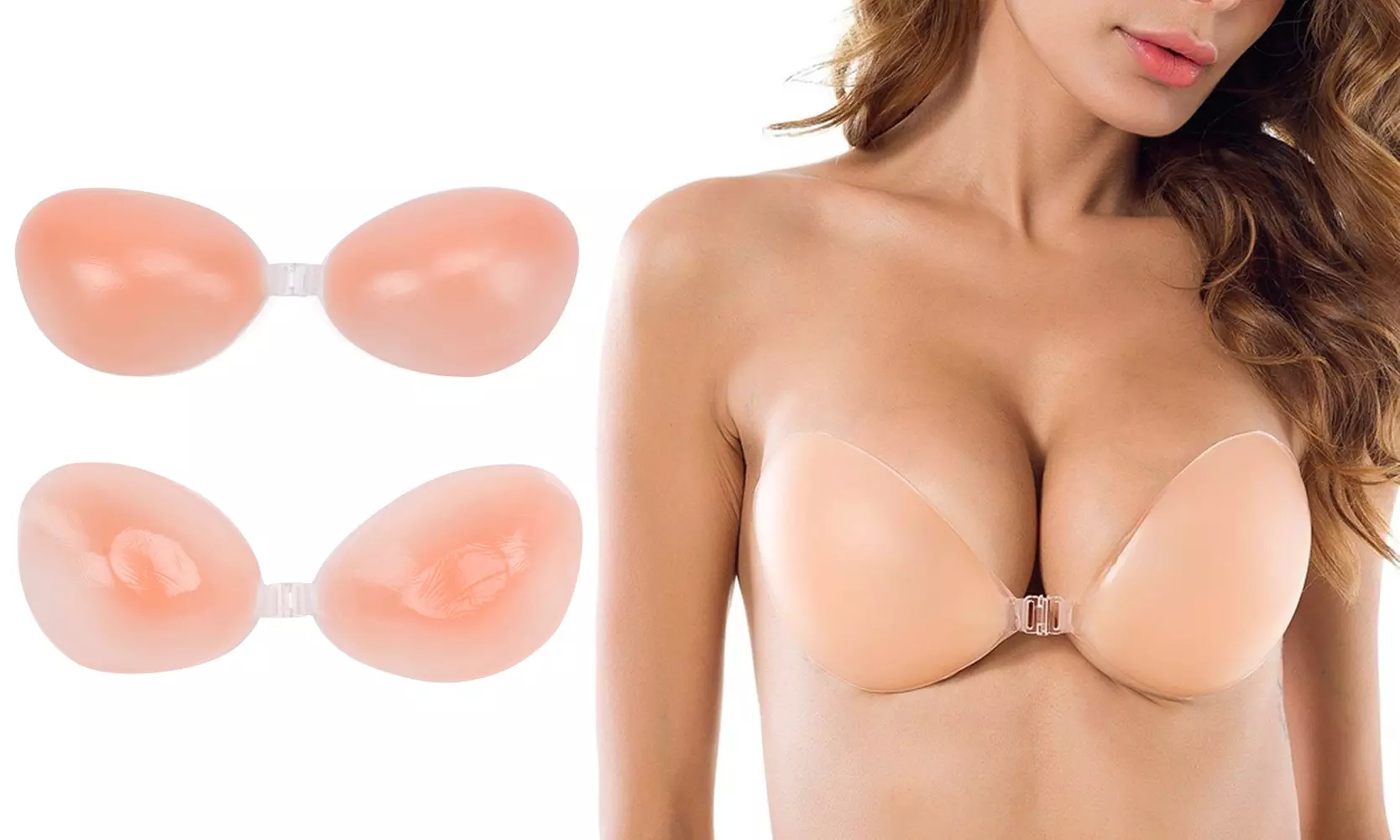 Self-Adhesive Reusable Silicone Invisible Push-Up Bra - A to D