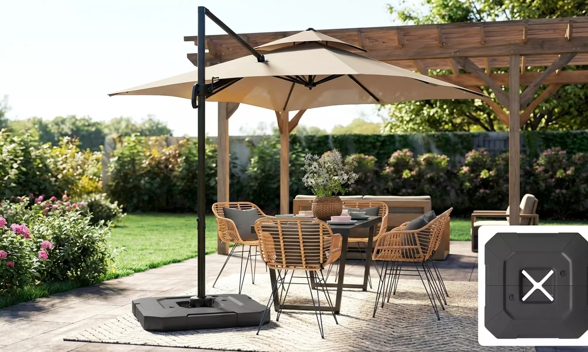 Outsunny Umbrella Weights for Cantilever Parasol