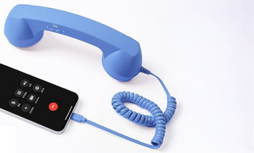 Image 1: Retro Style Phone Handset with Stylish Design and Clear Audio