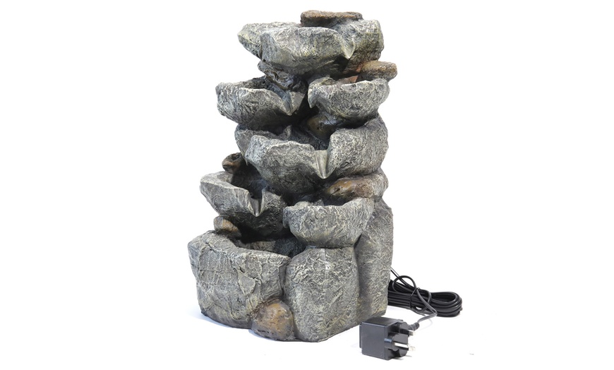 Image 4: Outdoor LED Rockery Water Feature with 4 Styles