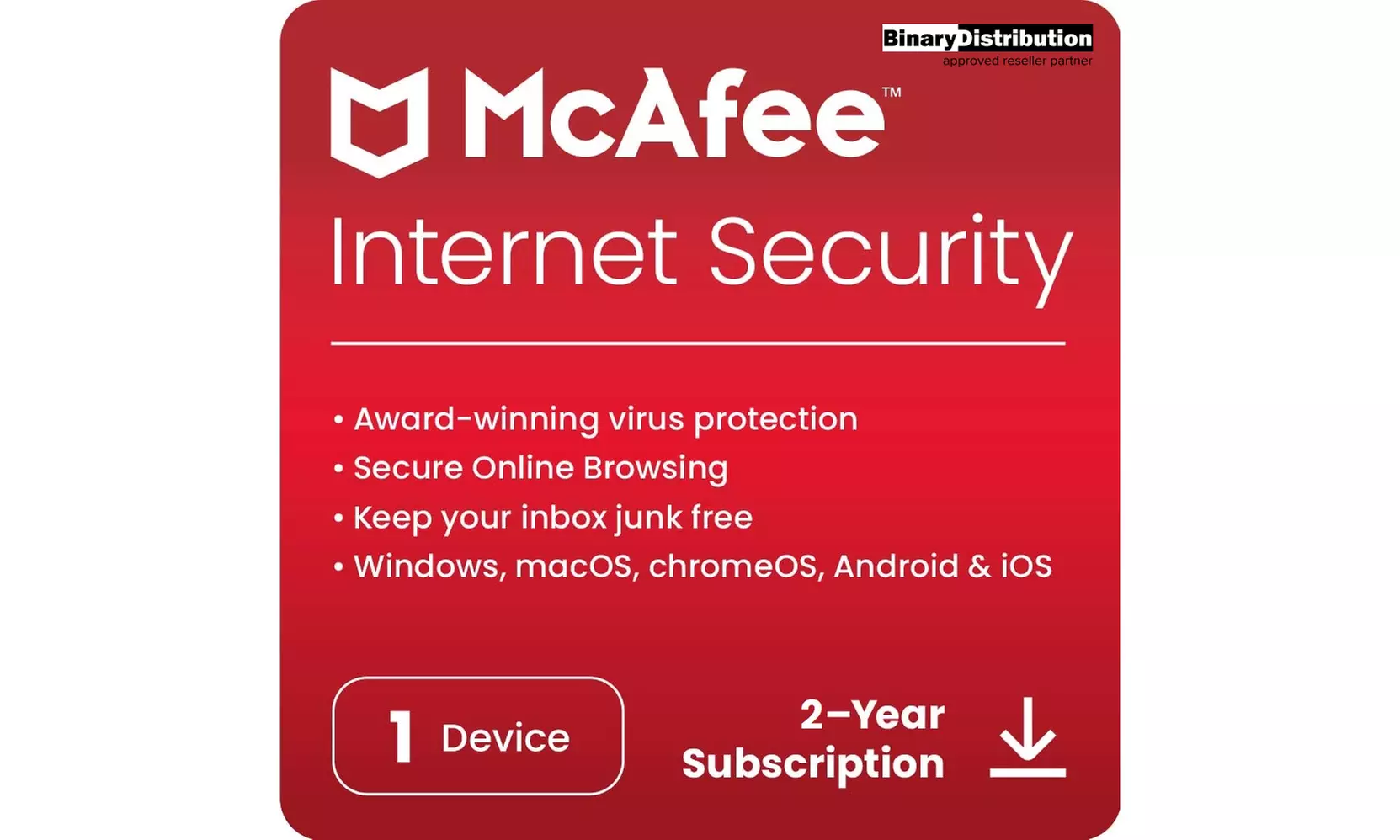 McAfee Internet Security 2025 para 1 o 3 dispositivos