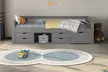 Lit enfant "Cosmos" avec tiroirs et matelas 90 x 200 cm gris de Home Deluxe, livraison offerte - Image 6