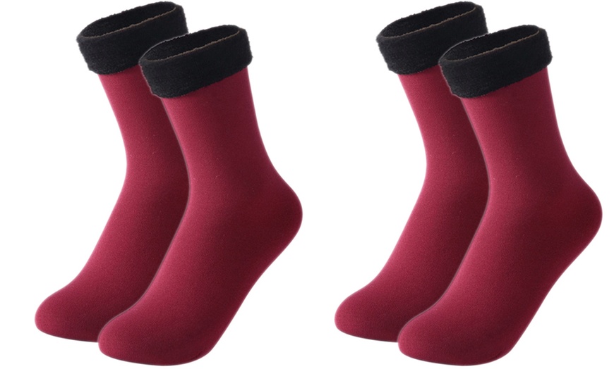 Image 16: Paire de chaussettes polaires, coloris au choix