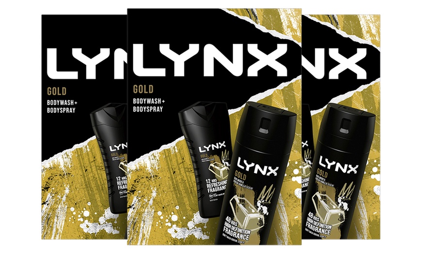 Image 4: Lynx Gold Two Piece Gift Set for Him