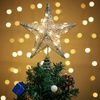 Image 6: Living And Home Christmas Star Sequins Tree Topper with LED Lights