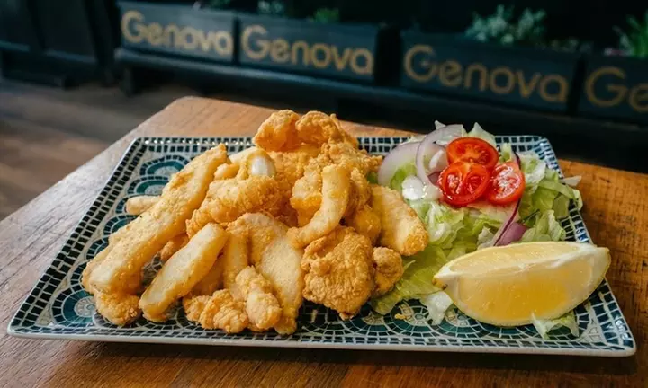 Menú Génova con entrante, principal, postre y bebida