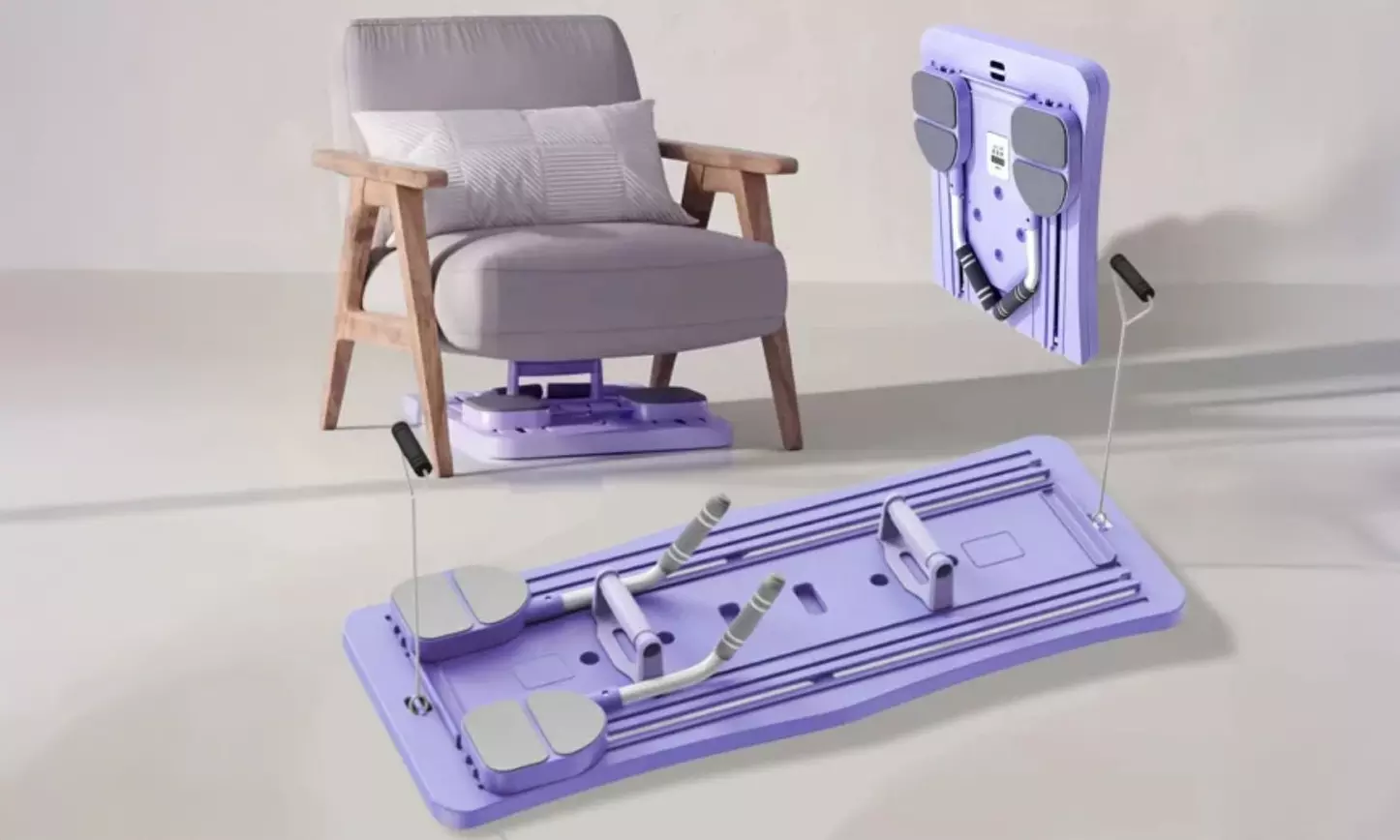 Tabla de entrenamiento multifuncional plegable para fitness en casa con múltiples accesorios - Primary Image