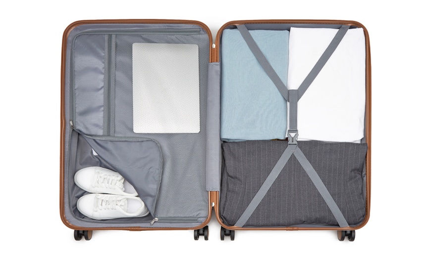 Image 4: 1x oder 3x Kono Reisekoffer inkl. Reisetasche und Kulturbeutel