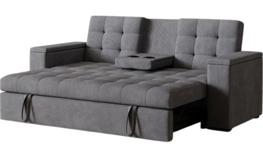 Image 48: Canapé convertible "Tilia" 3 places en tissu Kocoon