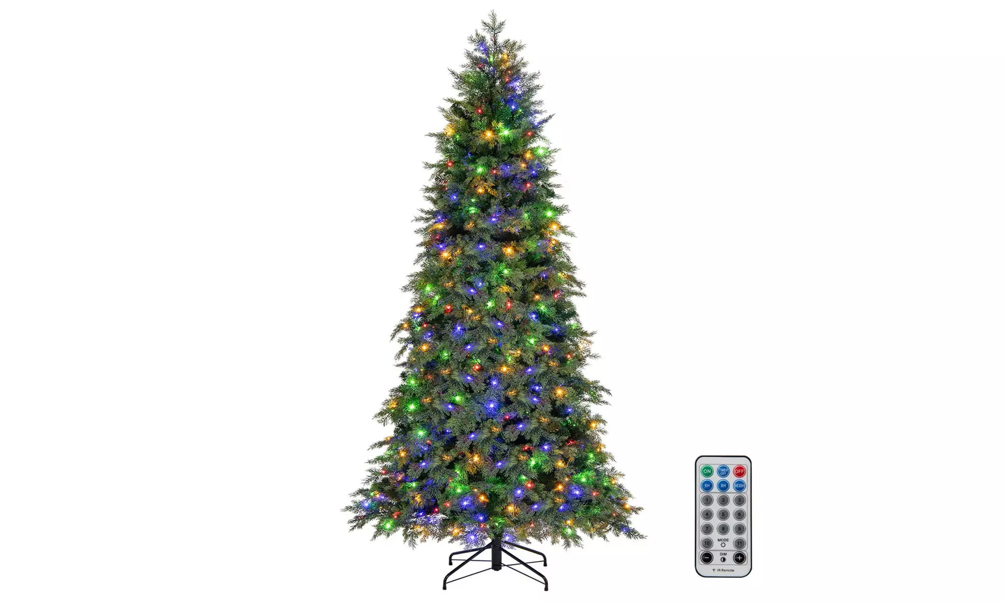 Costway 6/7.5 FT Artificial Xmas Tree with PE PVC Branch Tips & Metal Stand