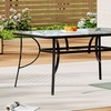 Image 1: Outdoor Rippled Tempered Glass Coffee Table with 4 Styles
