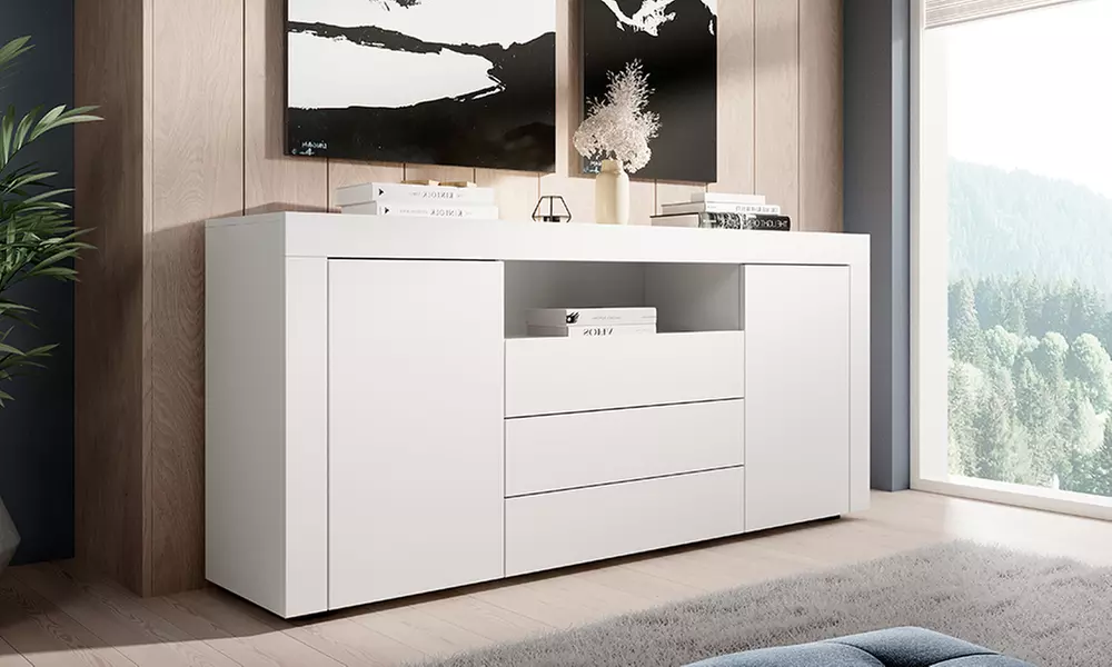 Credenza Yanis con 3 cassetti e 2 ante