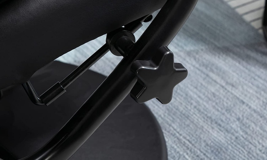 Image 10: HOMCOM Recliner Massage Chair with Footstool