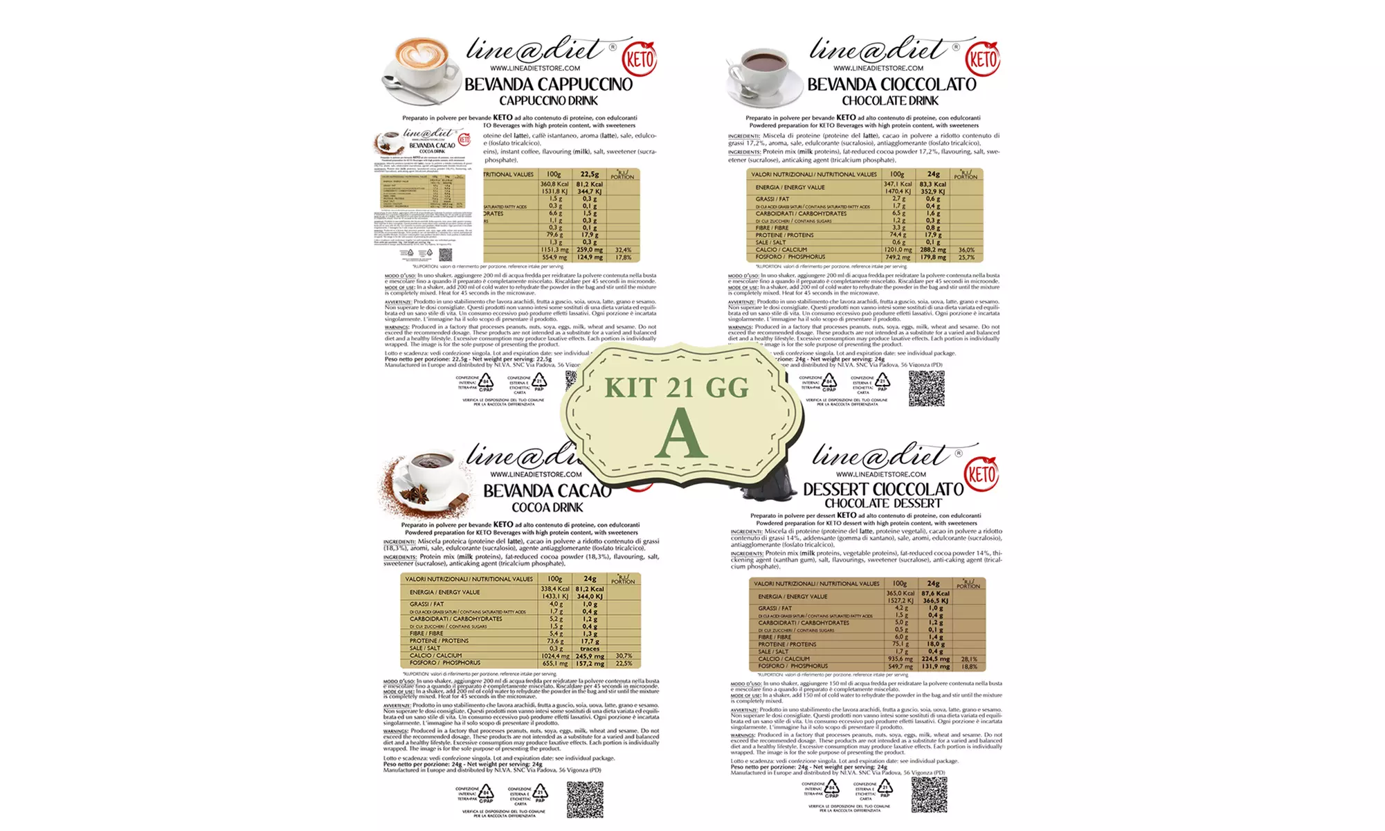 Box Dieta Keto Line@ per 21 giorni con guida alimentare