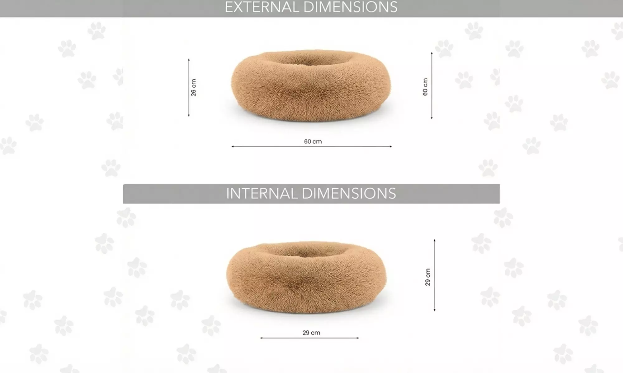 Huisdierenbed met verhoogde randen