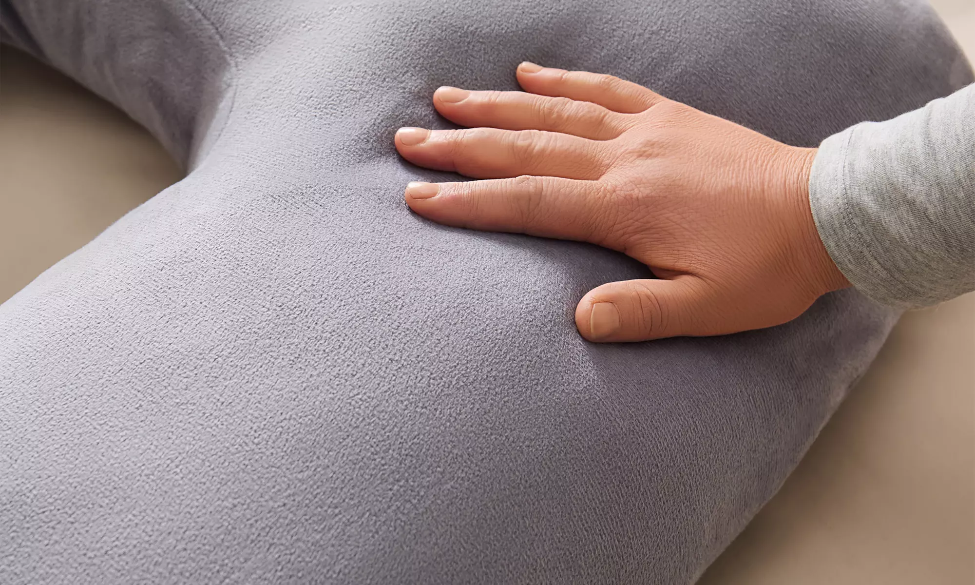 Silentnight U-Shape Pregnancy Pillow - Luxury Velvet Touch Cover, Hypoallergenic