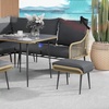 Image 4: Outsunny Six-Piece Steel Garden Sofa Set with Tempered Glass Table