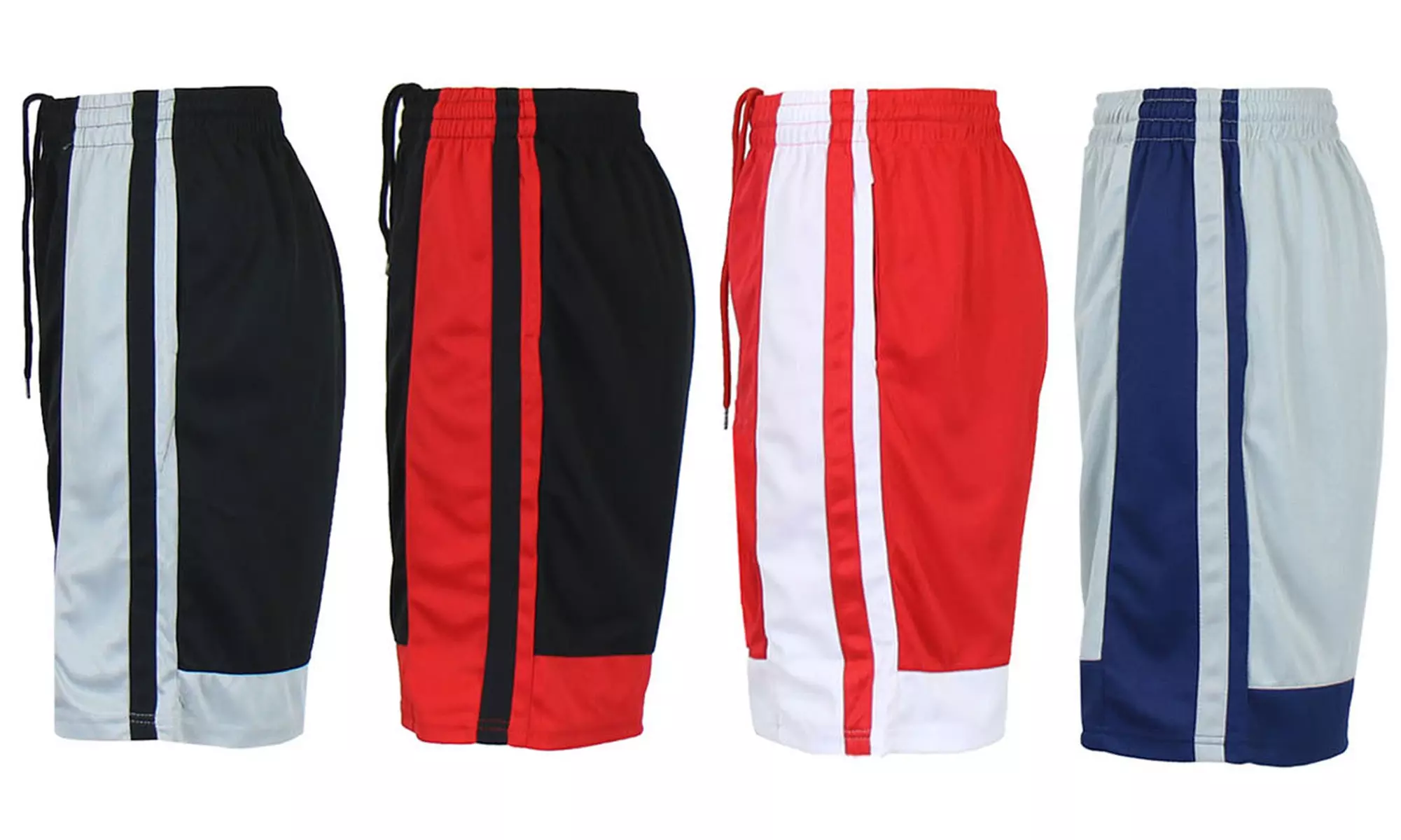 4-Pack Men's Moisture Wicking Performance Mesh Shorts - (Multiple Styles)