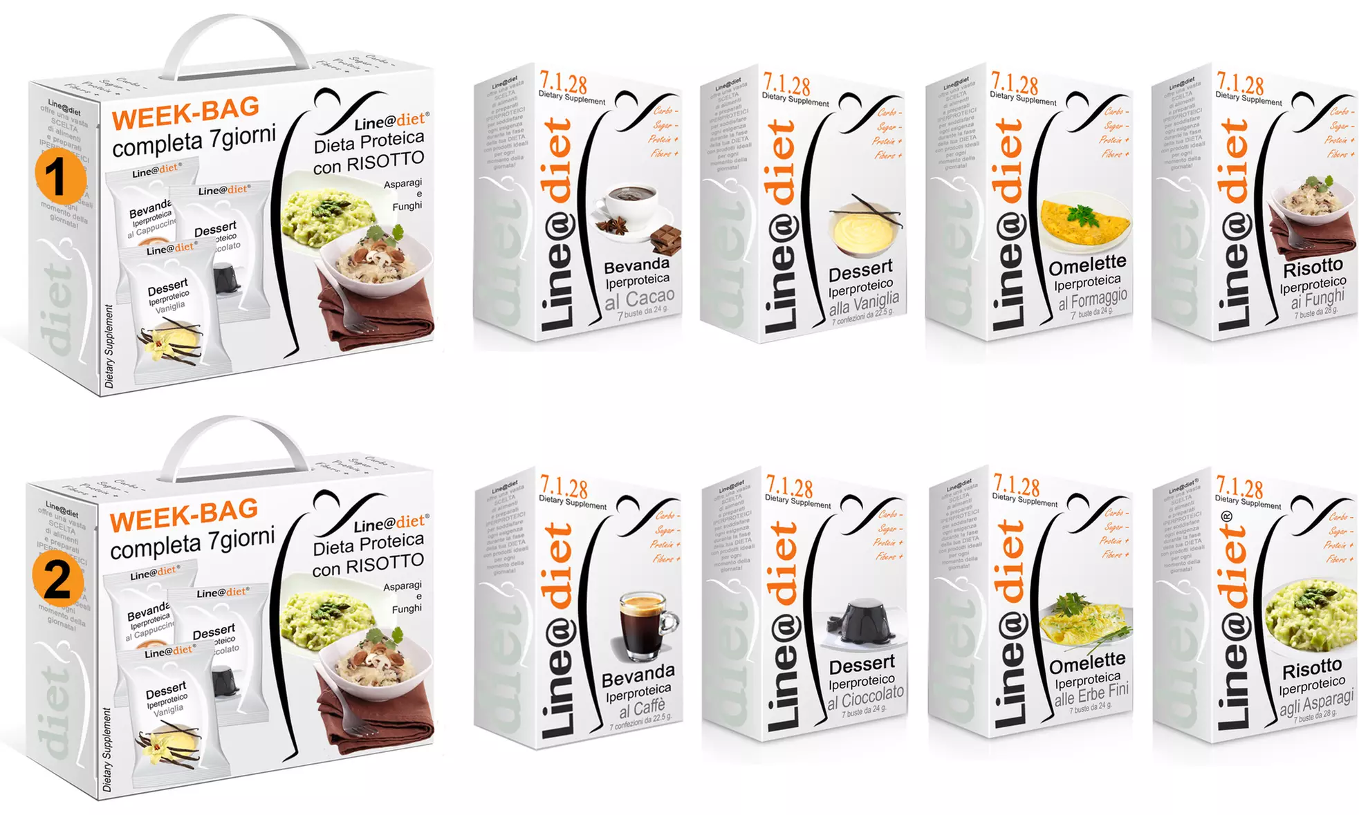 Kit Dieta Proteica Line@ con risotto e pasta