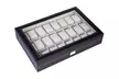 PU Leather Watch Cushion Display Glass Top Organizer Box(6,10,12,20,24 Slots) - Second Medium