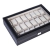 Image 7: PU Leather Watch Cushion Display Glass Top Organizer Box(6,10,12,20,24 Slots)