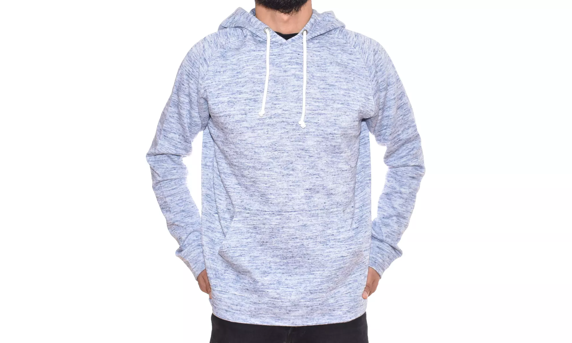 BlackJack Men's Spacedye Fleece Pullover Raglan Slim-Fit Hoodie - Image 6