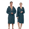 Image 5: Unisex Hooded Bathrobe in Soft Microfiber 