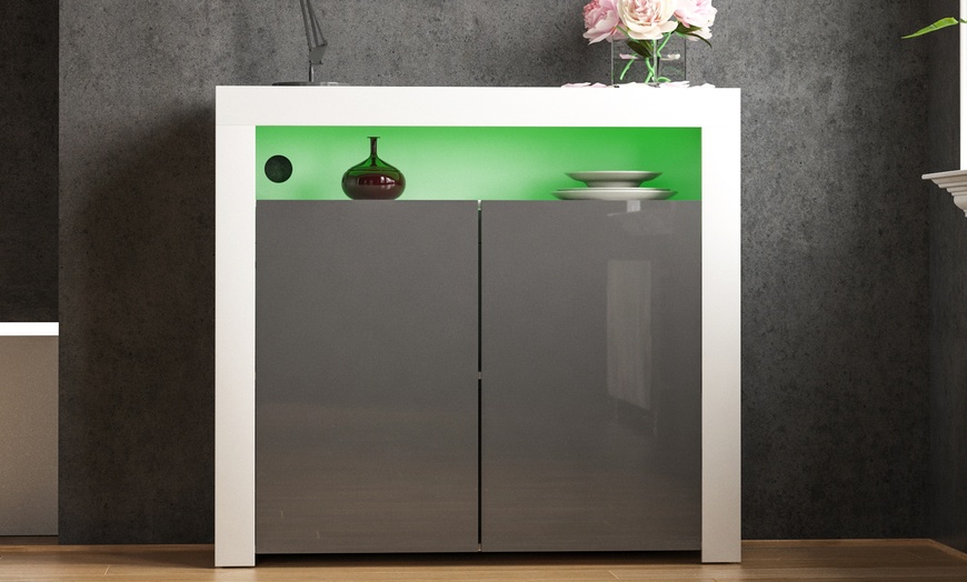 Image 17: Vida Designs Nova Two- or Three-Door LED Sideboard