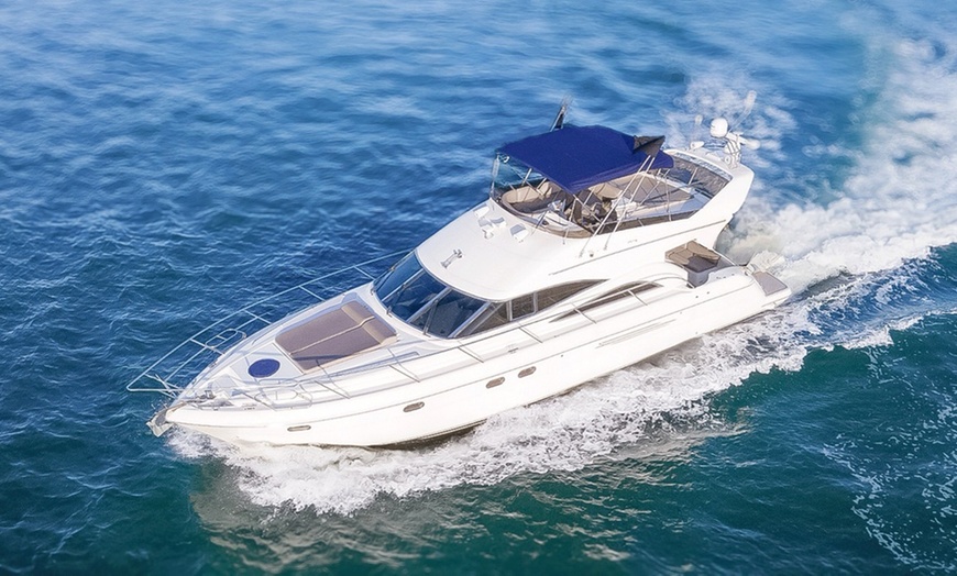 Image 8: Private Luxury Yacht 60 ft + Up to 13 People from Miami River!