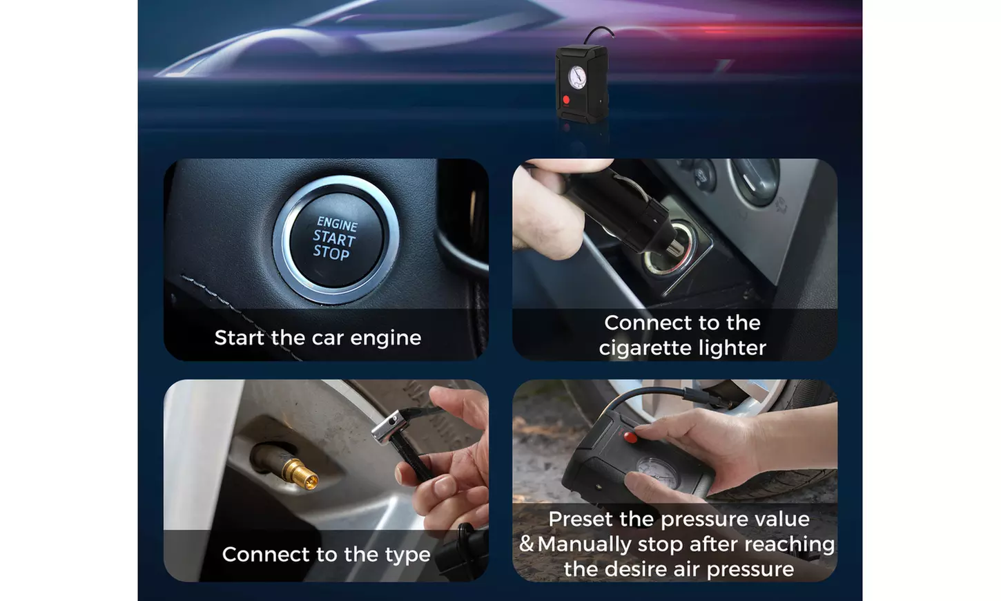 Manan Portable Digital Tire Inflators and Air Compressors