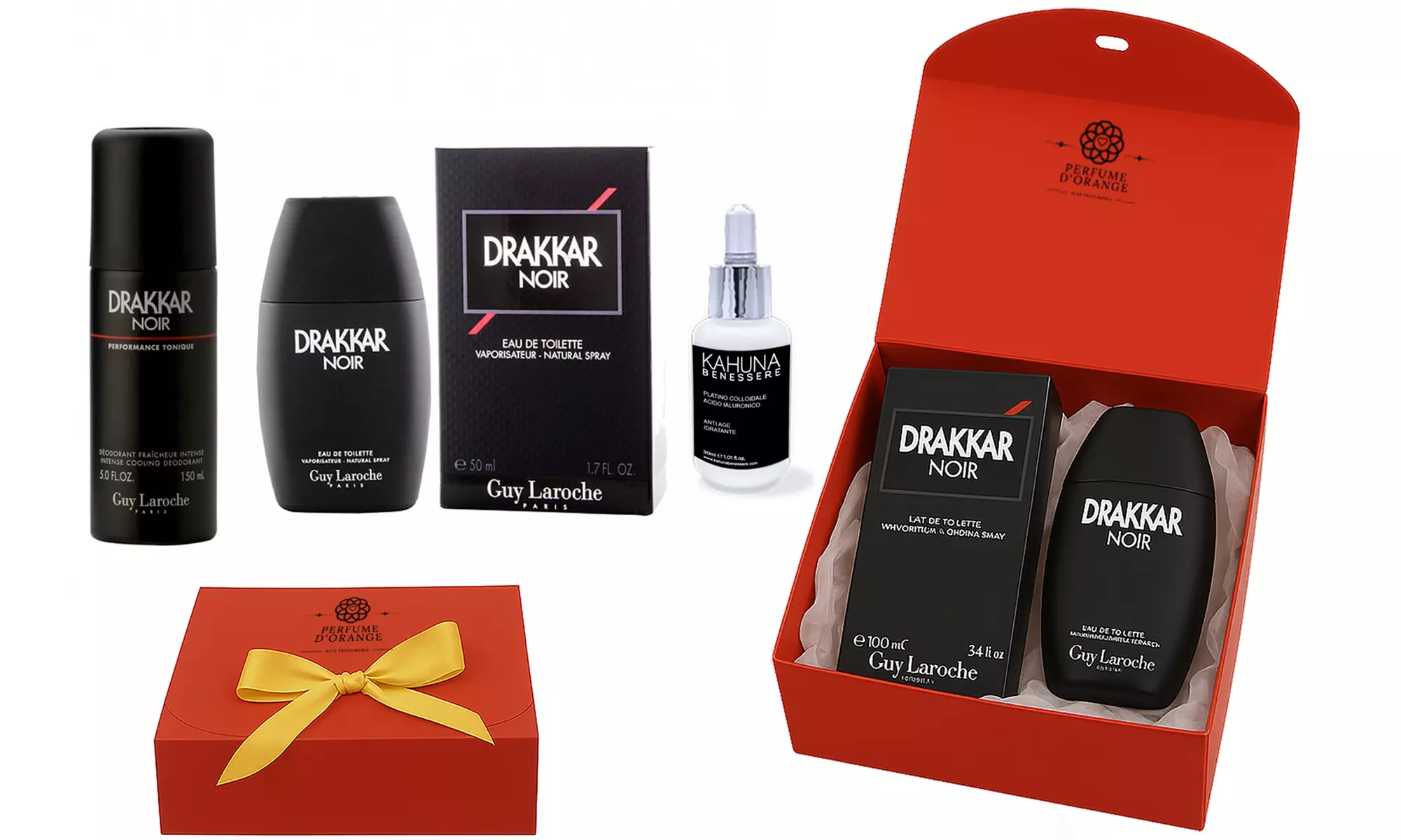 Parfum Drakkar Noir Guy Laroche avec déodorant et sérum