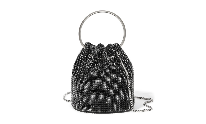Image 5: Sac de soirée glamour avec diamants synthétiques
