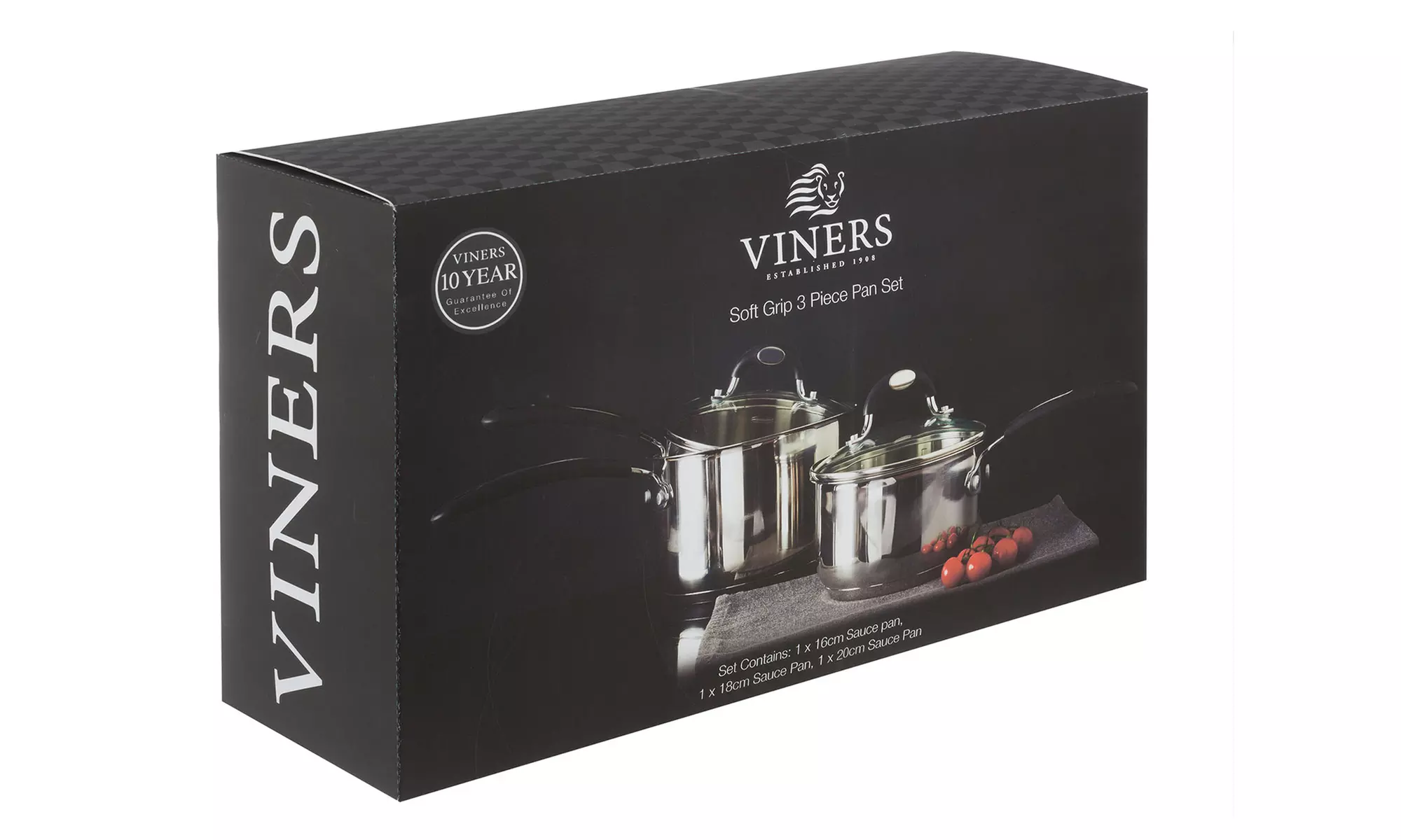 Viners Three-Piece Stainless Steel Soft Grip Pan Set With Free Delivery - Image 2