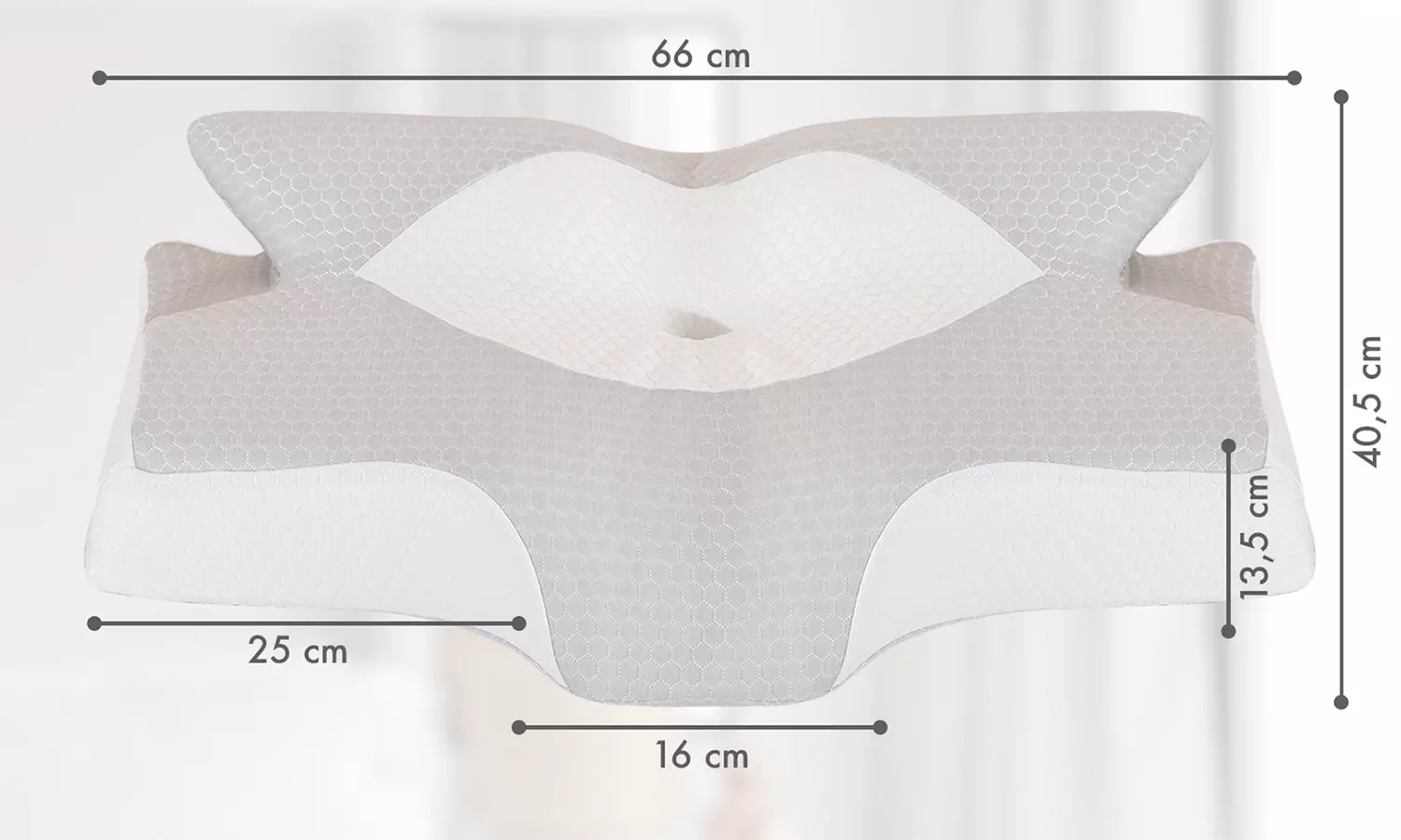 Cojín Morfeo, de espuma con memoria de 6 zonas Butterfly - Second Medium
