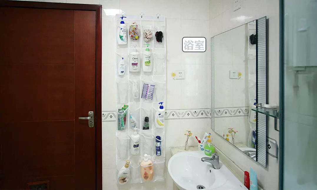 1-2 Pack 24 Wide Pockets Over the Door Shoe Organizer Hanging Shoe Holder