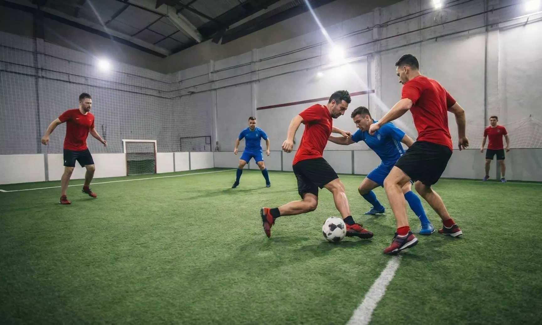 1 o 2 sesiones de alquiler de campo de fútbol indoor 3 vs 3