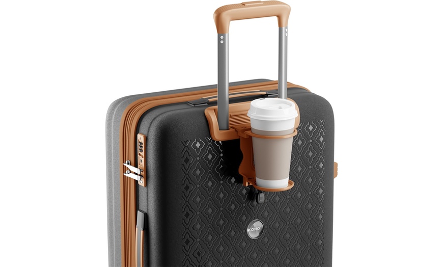 Image 13: 1 / 3x KONO Hartschalen-Reisekoffer mit TSA-Schloss