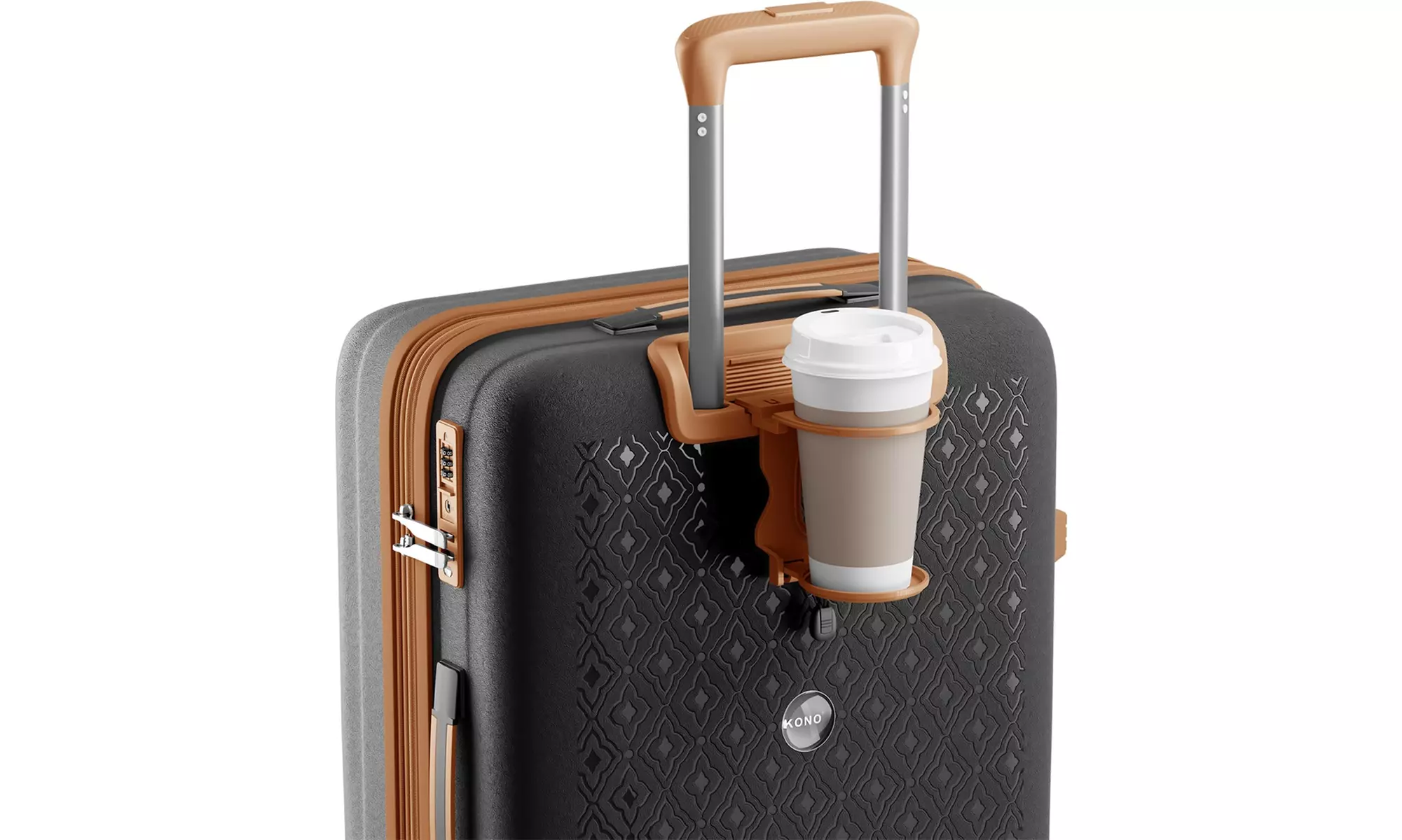 1 / 3x KONO Hartschalen-Reisekoffer mit TSA-Schloss