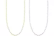 Italian 925 Sterling Silver 2MM Paperclip Chain Necklace Sizes 16"-24" - Second Medium