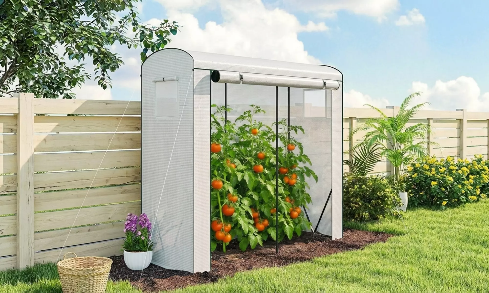Outsunny Steel Frame Garden Greenhouse with PE Cover and Windows