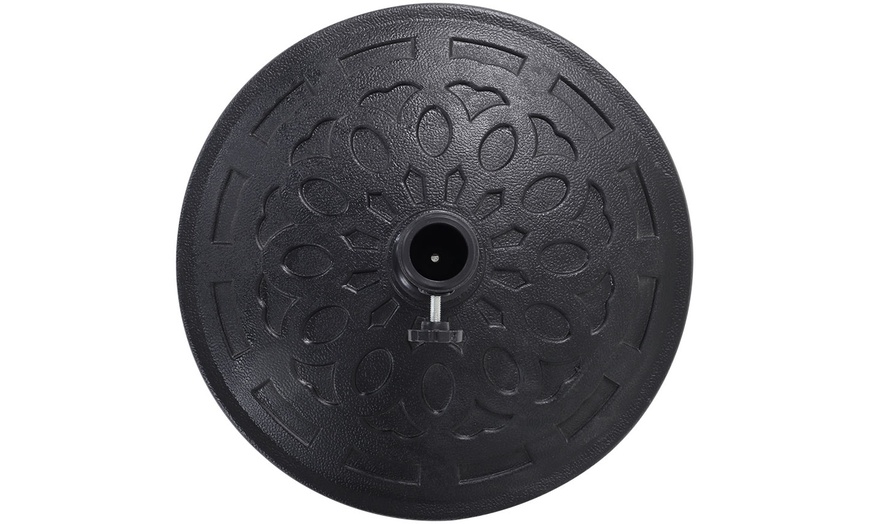 Image 23: Heavy-Duty Umbrella Base for Rotating Parasol in Four Styles