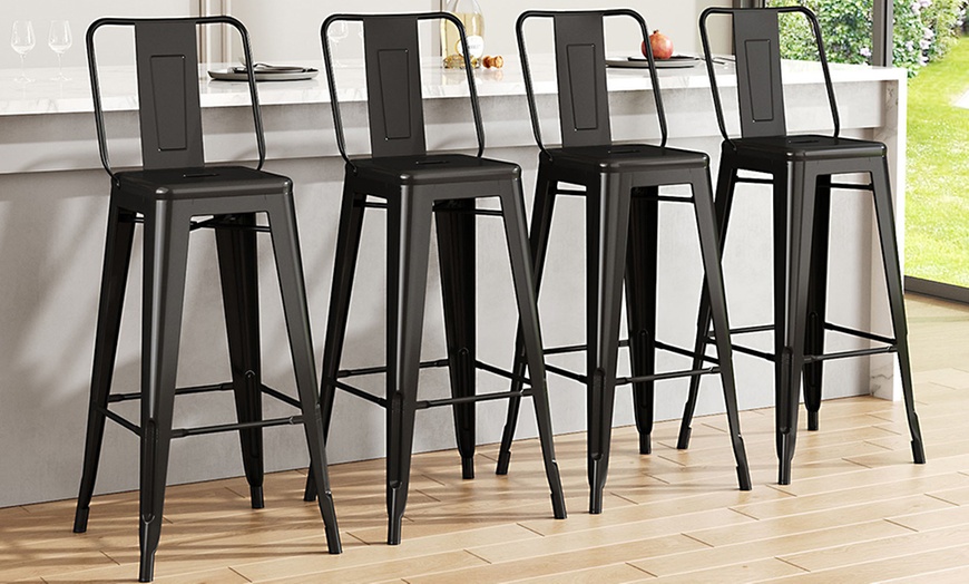 Image 5: Living And Home Limited Two- or Four-Piece Bar Stools Set