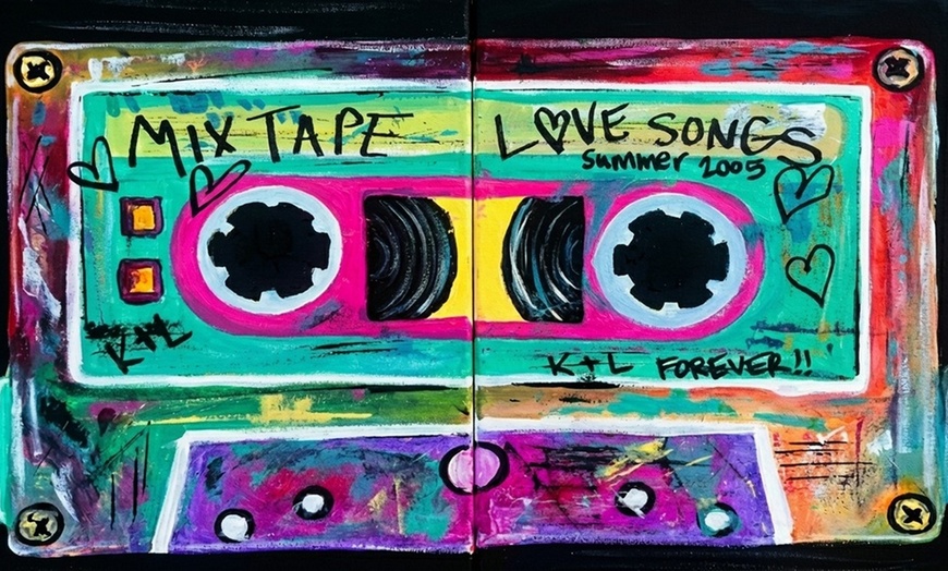Image 15: Glow Together- Glow In The Dark SIP N Paint Class