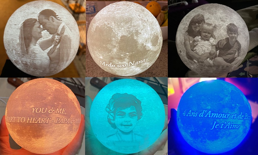 Image 9: Personalized Moon Lamps