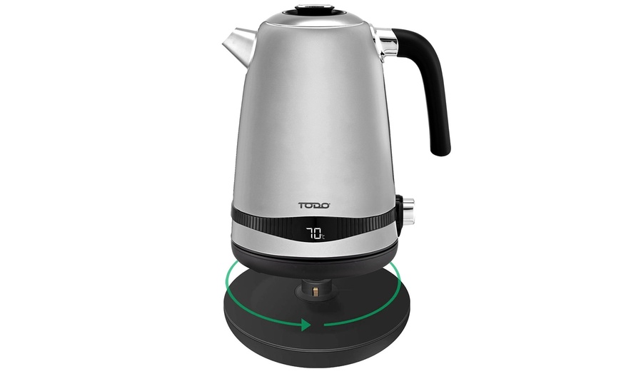 Image 18: TODO 1.7L Electric Cordless Kettle Stainless Steel/ Led Water Jug