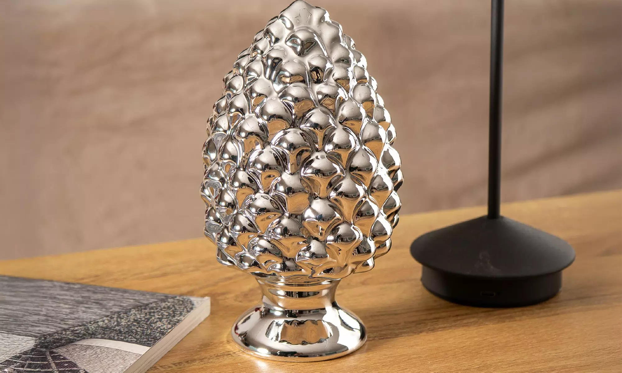 Set di 3 pigne siciliane da decorazione