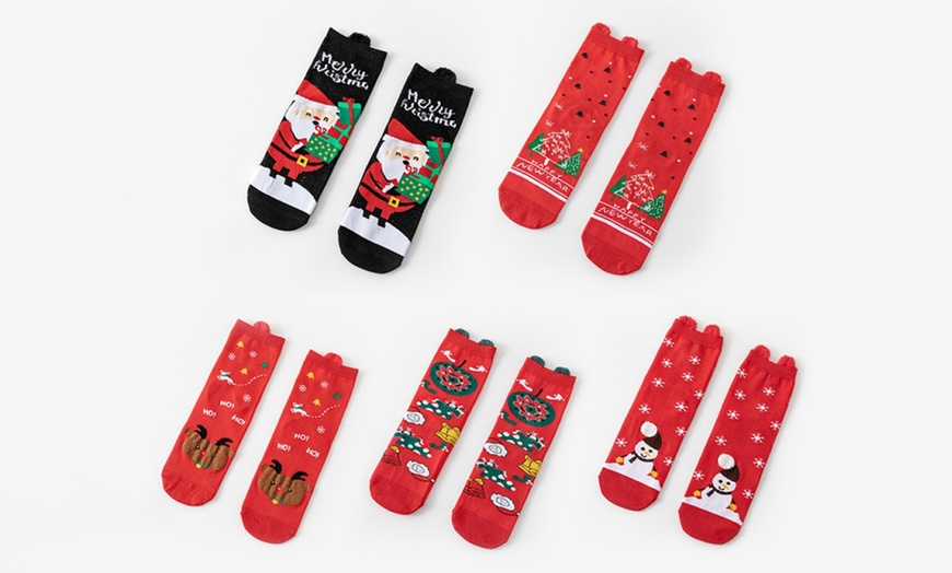 Image 12: 5x Pairs of Christmas Socks
