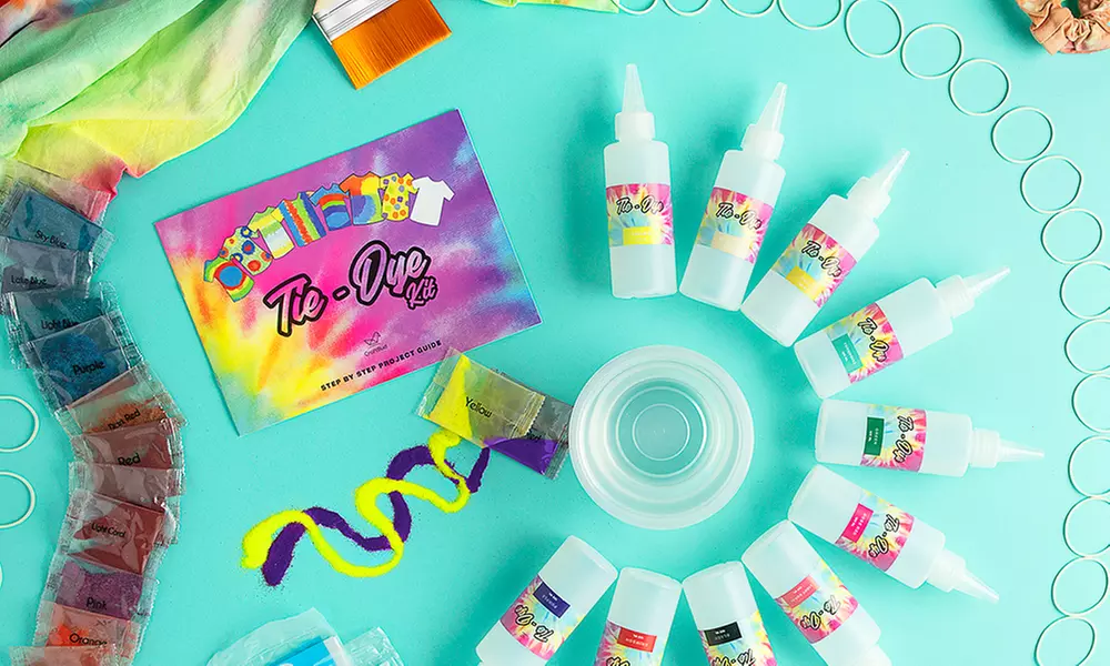 CraftBud Tie Dye Kit for Kids, Adults, Large Groups & Outdoor Activities