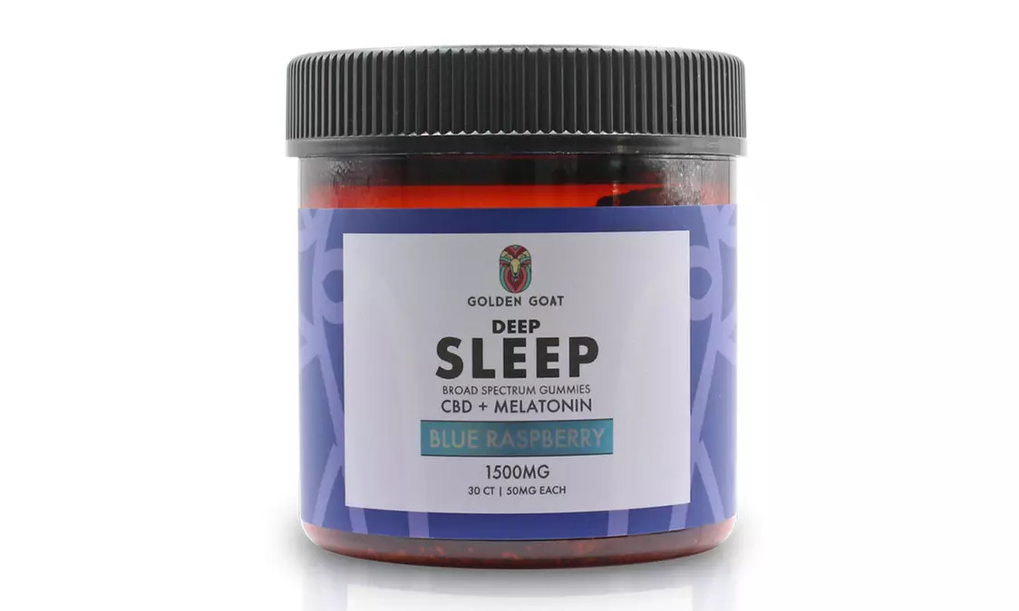 Deep Sleep CBD Gummies with Melatonin by Golden Goat (Multiple Flavors)
